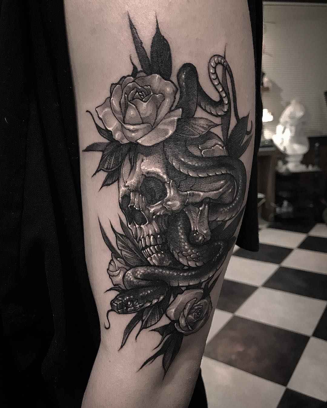 Tattoo artist Gara authors style blackwork tattoo | Korea