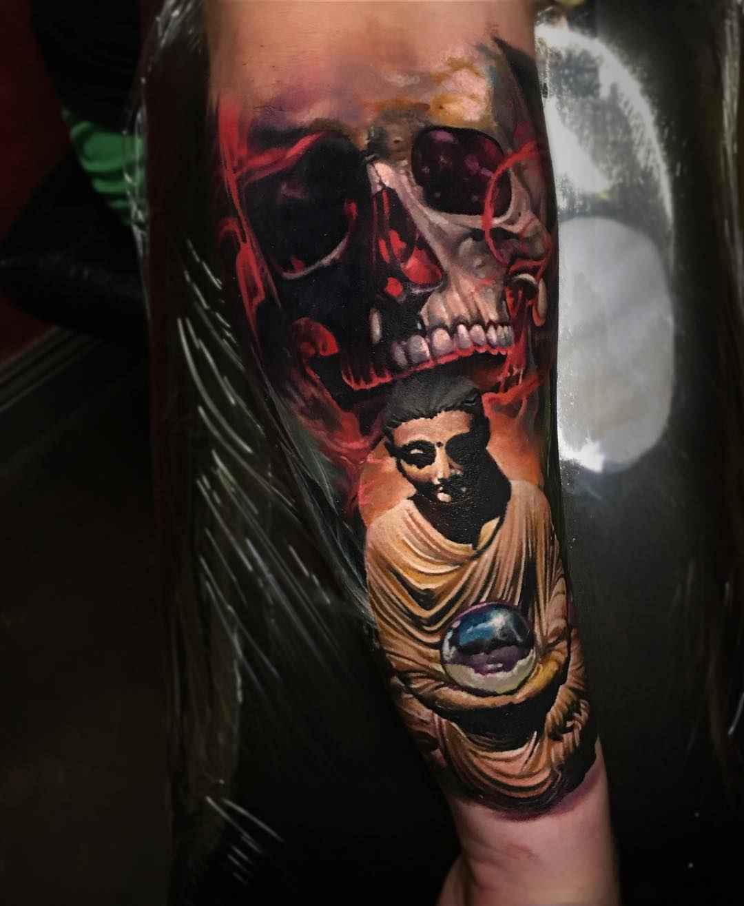 Tattoo artist Sergey Shanko authors color portrait realistic tattoo | Russia