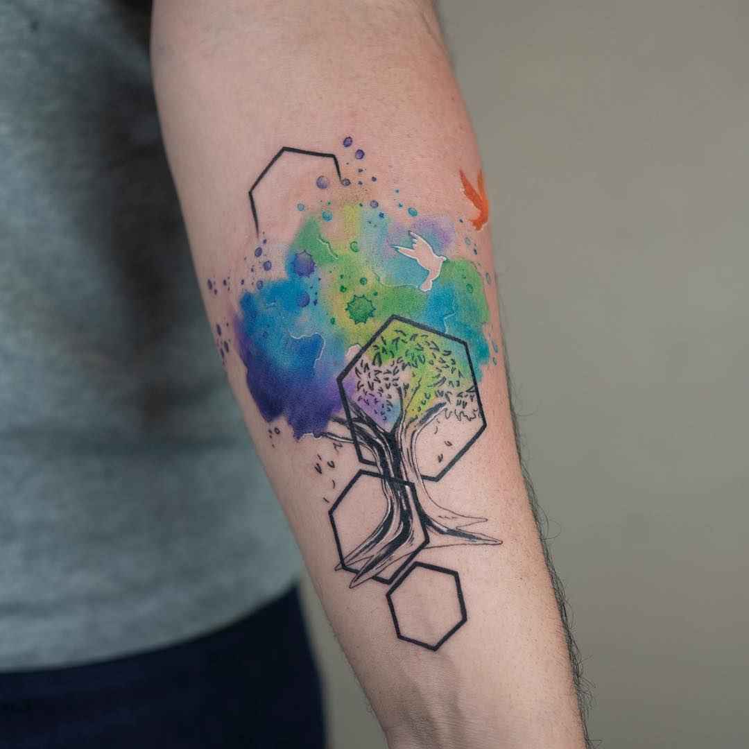 Watercolor tattoos by Baris Yesilbas | iNKPPL