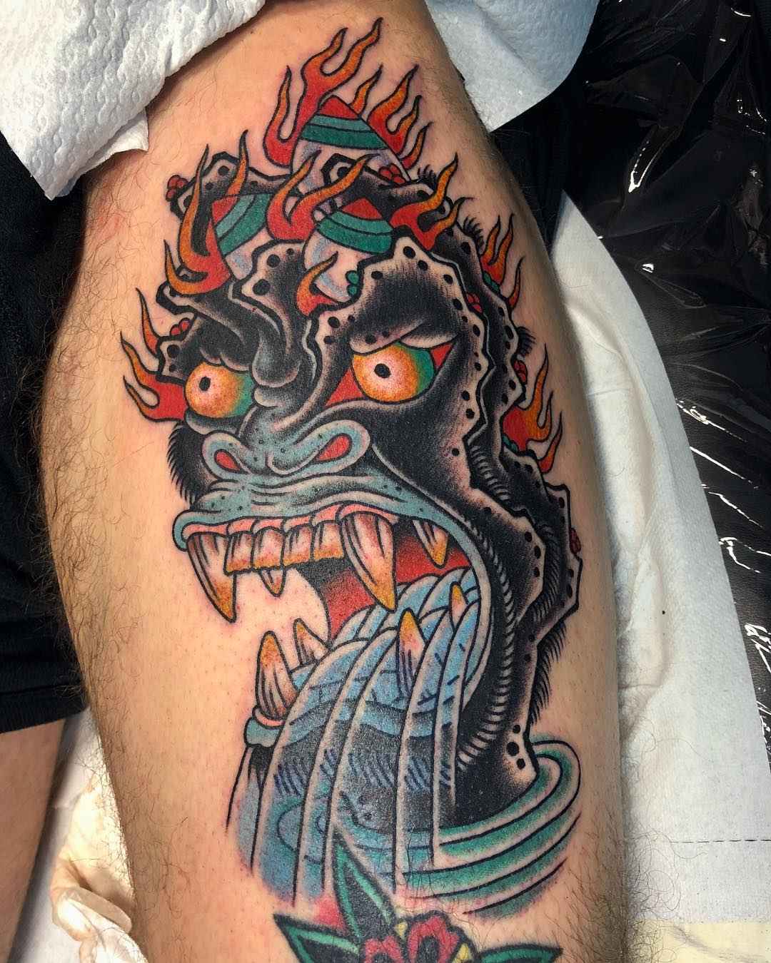 Tattoo artist Gregory Whitehead authors style color traditional tattoo | USA