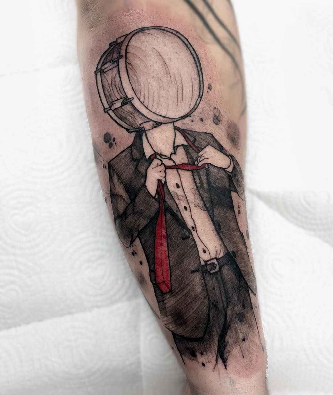 Tattoo artist Felipe Mello authors color, black sketch watercolor tattoo | Brazil