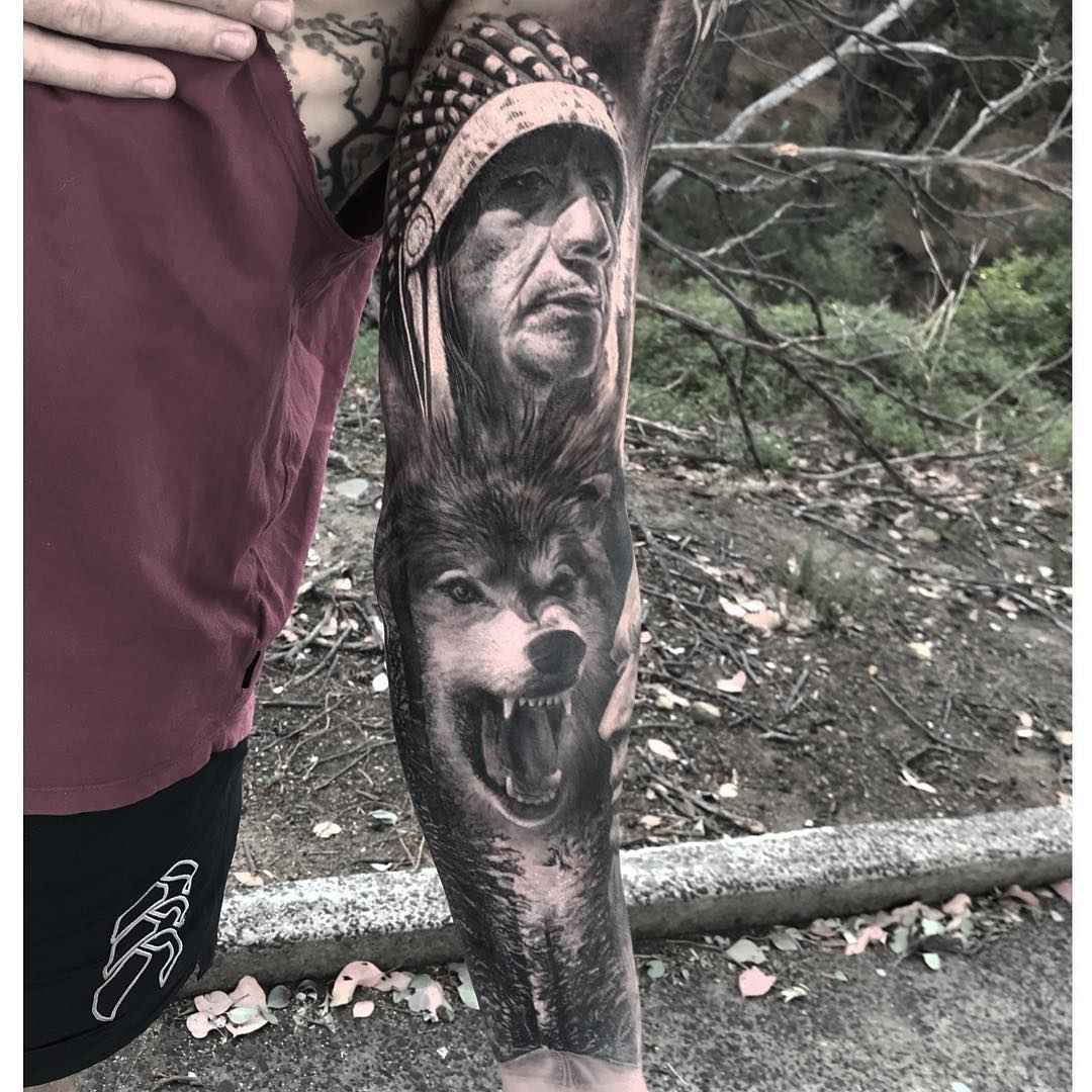 Tattoo artist Chris Nieves color and black and grey portrait realism | Australia