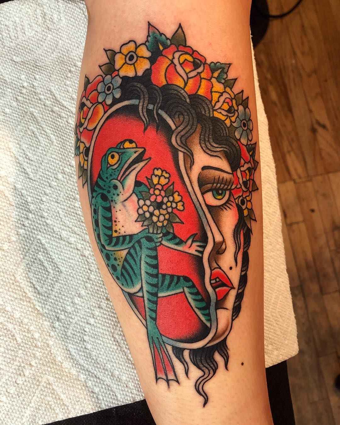 Tattoo artist Gregory Whitehead authors style color traditional tattoo | USA