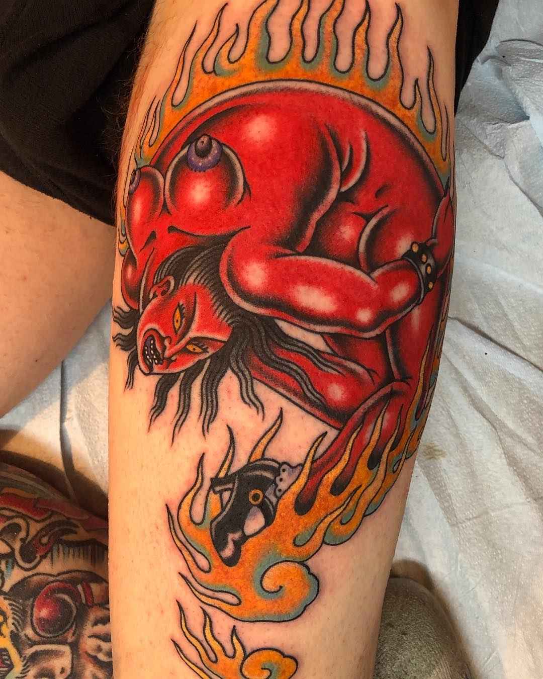 Tattoo artist Gregory Whitehead authors style color traditional tattoo | USA
