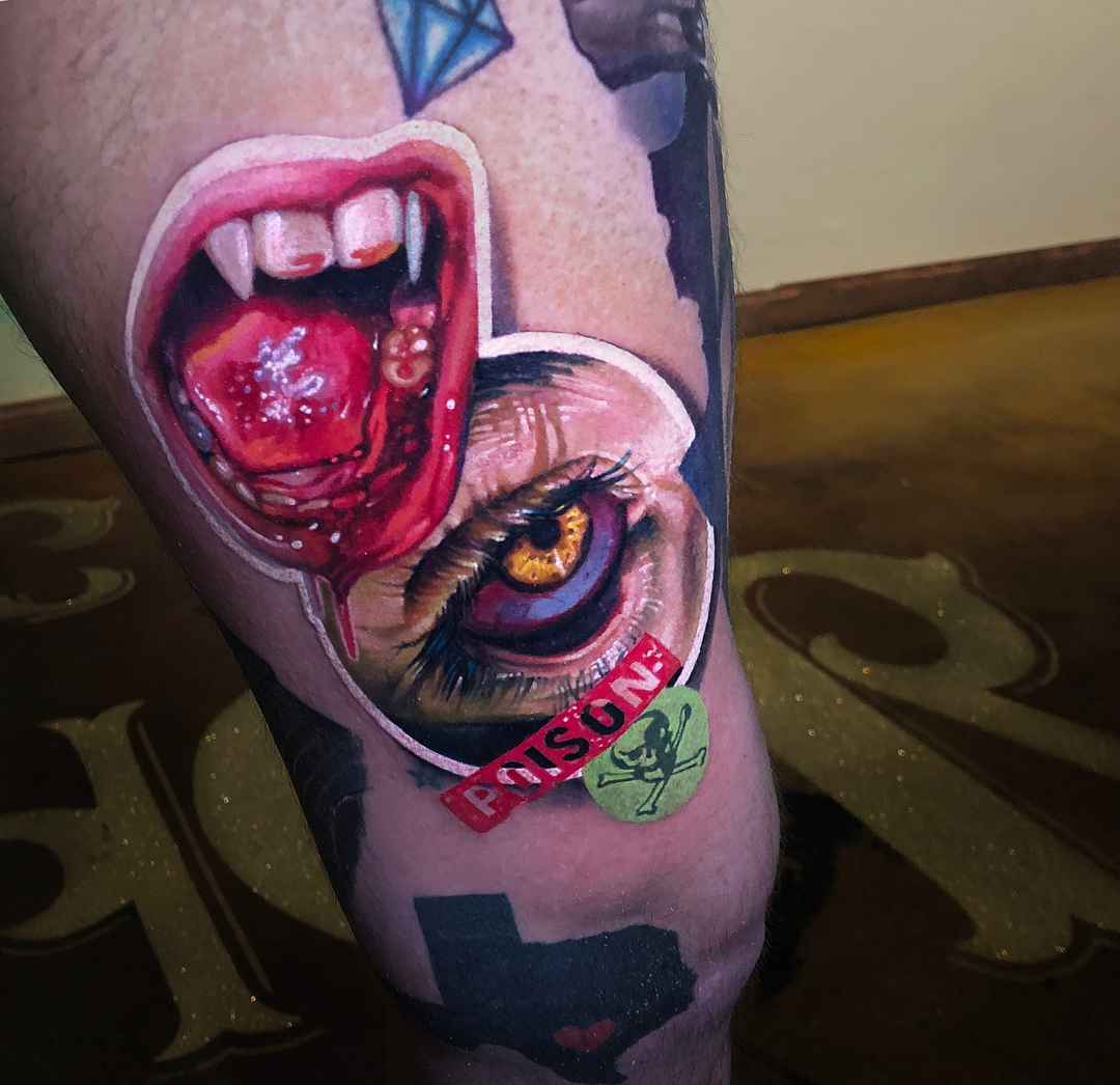 Tattoo artist Sergey Shanko authors color portrait realistic tattoo | Russia