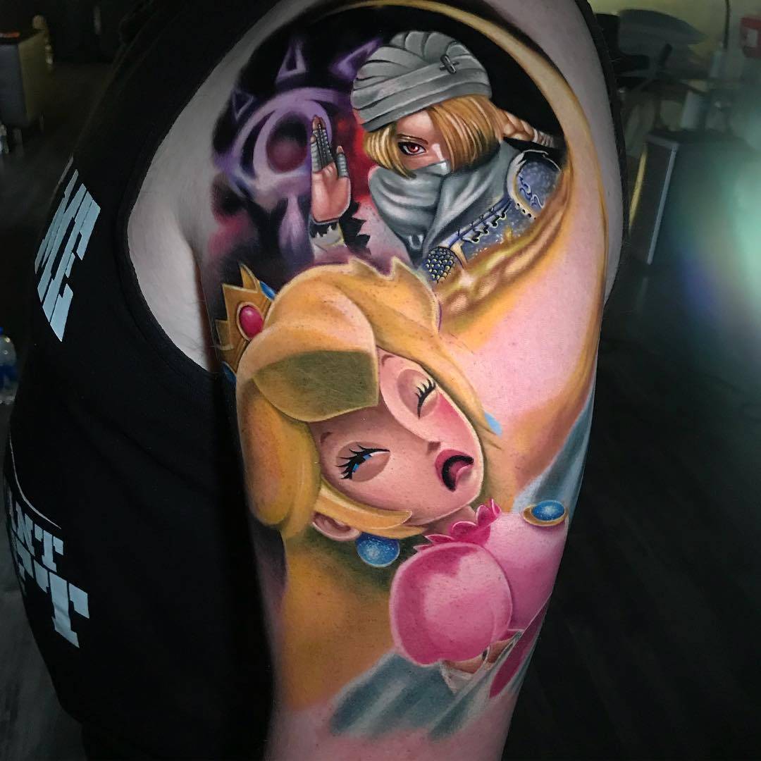 타투 아티스트 벤 오초아, 색상 작가의 현실적인 애니메이션 타투, 마블 슈퍼히어로, DC | 헤스피리아, 미국