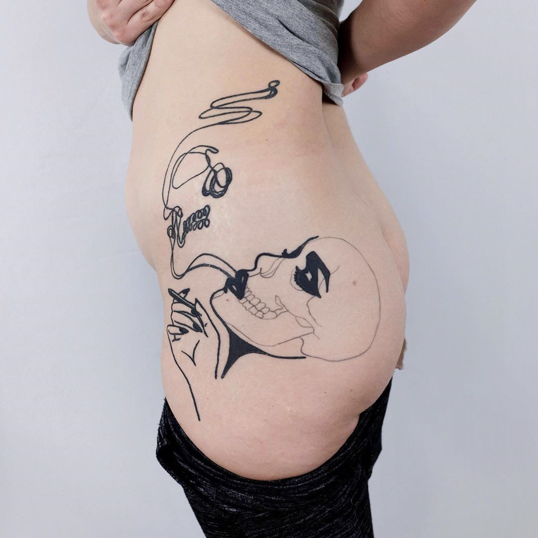 Black and color awesome style graphic tattoo by The Wolf Rosario | Toronto, Canada