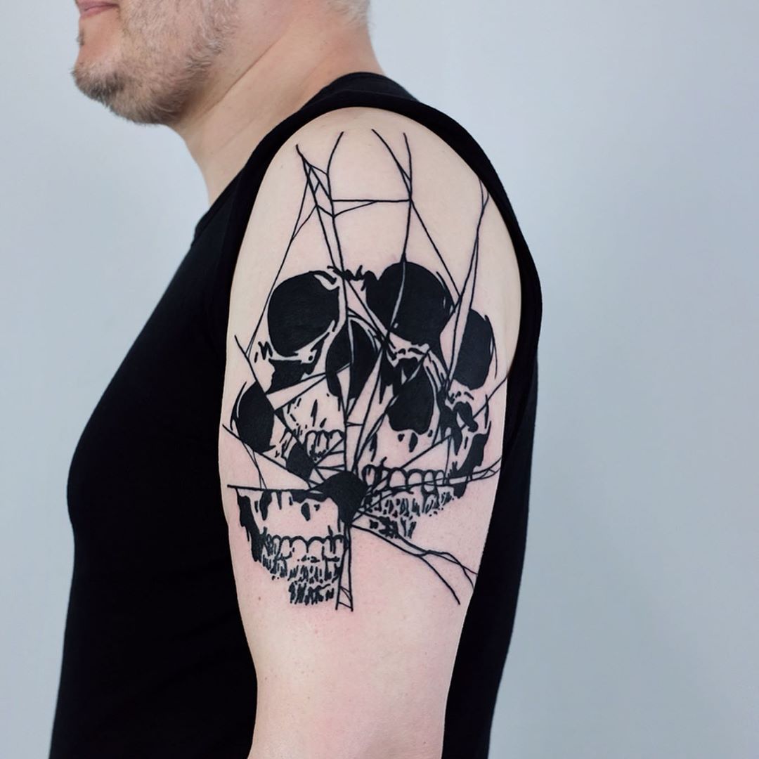 Black and color awesome style graphic tattoo by The Wolf Rosario | Toronto, Canada