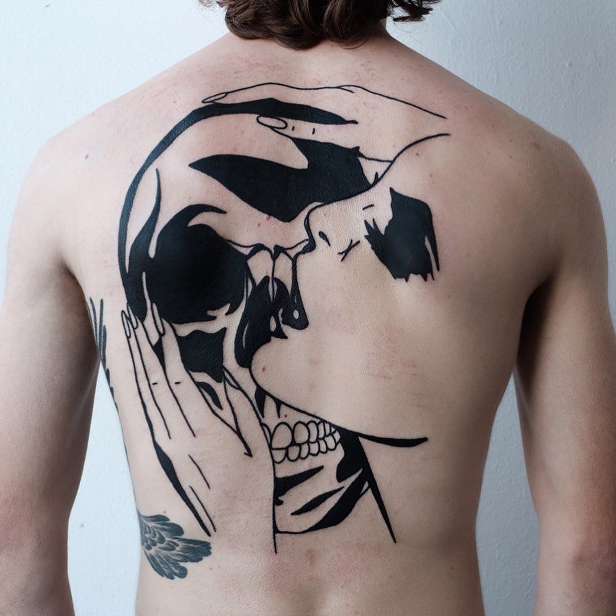 Black and color awesome style graphic tattoo by The Wolf Rosario | Toronto, Canada