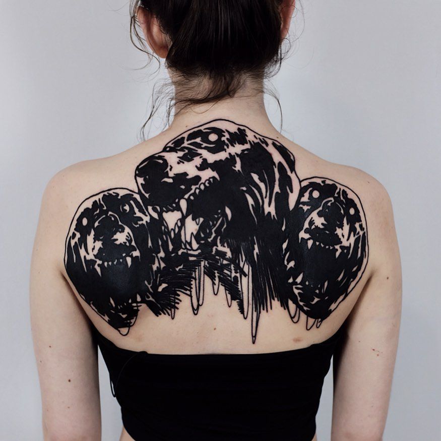 Black and color awesome style graphic tattoo by The Wolf Rosario | Toronto, Canada