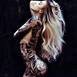 🔥 Hot photos, model's portfolio  #35797 Tattoo model Lisa Kroiss