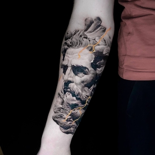 Male Black and Grey Realism tattoo on Forearm #39391 | Tattoo Artist Kirill Antique