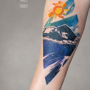 Female Color Watercolor tattoo on Forearm #53620 | Tattoo Artist Harey Snaut