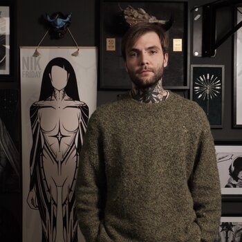 Tattoo artist Nik Friday