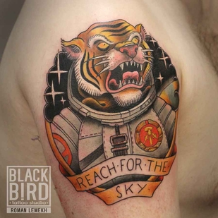 Color  tattoo on Shoulder #63 | Tattoo Artist Roman Lemeh