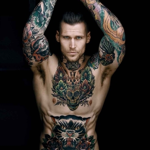 🔥 Hot photos, model's portfolio  #10549 Tattoo model Marshall Perrin