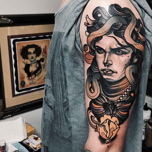 Tattoo artist Jacob J Gardner color neo traditional tattoo | Australia