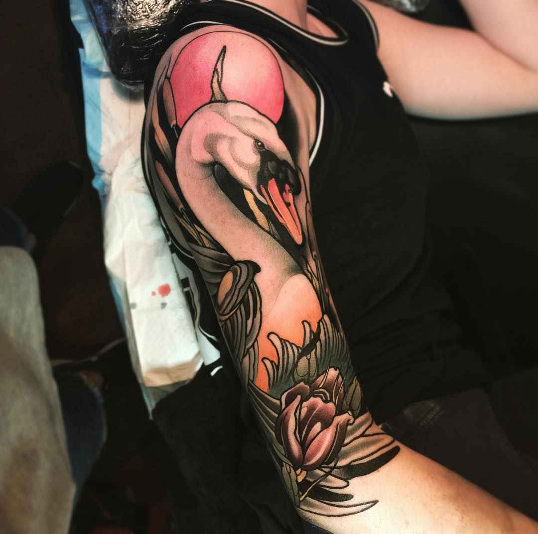 Tattoo artist Jacob J Gardner color neo traditional tattoo | Australia