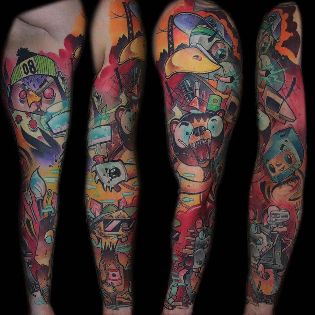 Tattoo艺术家Lehel Nyeste，创作新学派彩色纹身 | 匈牙利