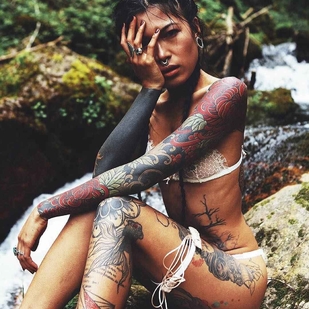 🔥 Hot photos, model's portfolio  #20015 Tattoo model Anh Wisle
