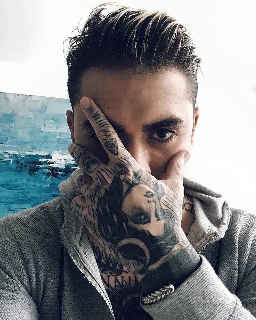 纹身模特约瑟·普拉格，男性另类摄影模特，纹身男子 | 美国