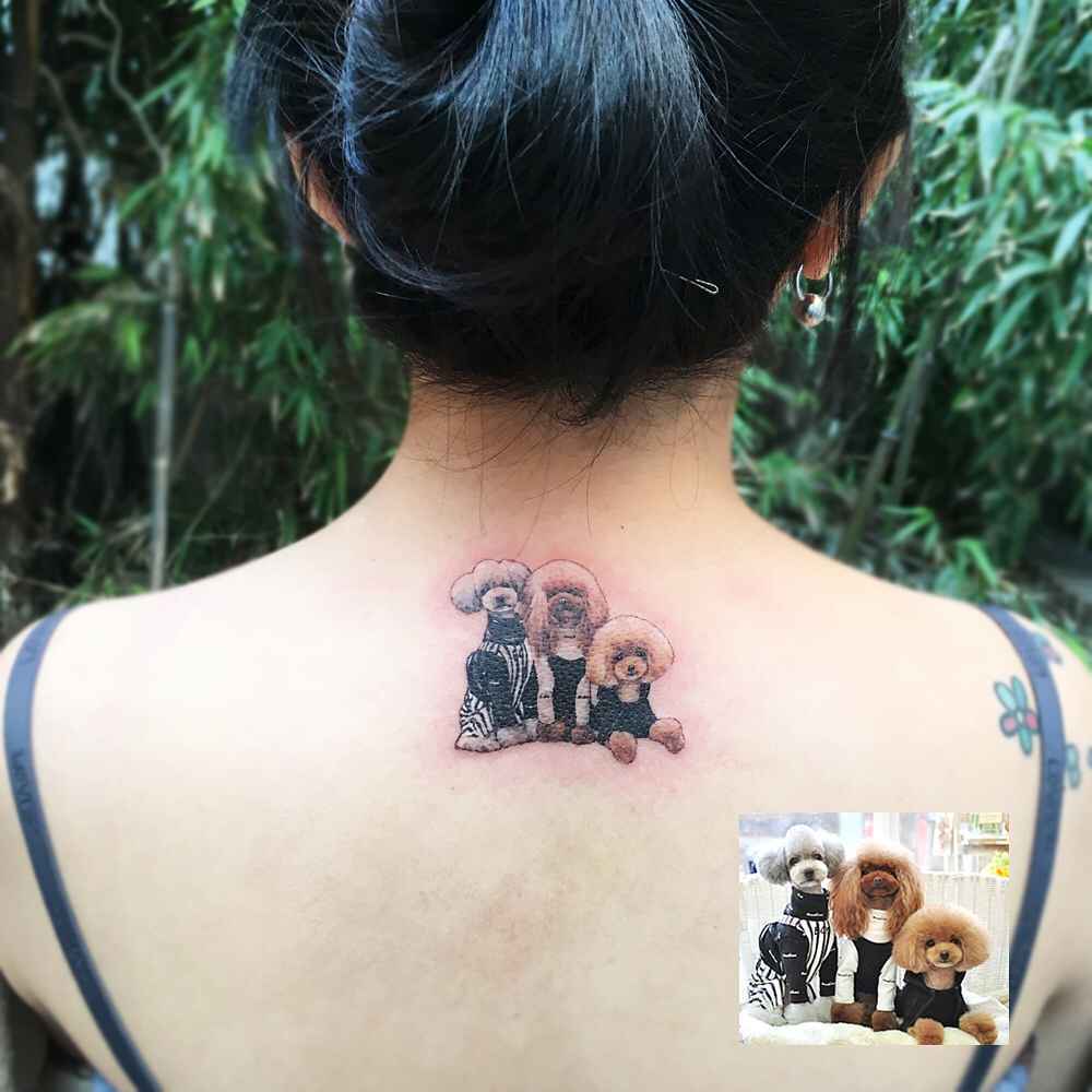 Tattoo artist Yammy, color and black and grey minimalistic pets tattoo | Seoul, Korea