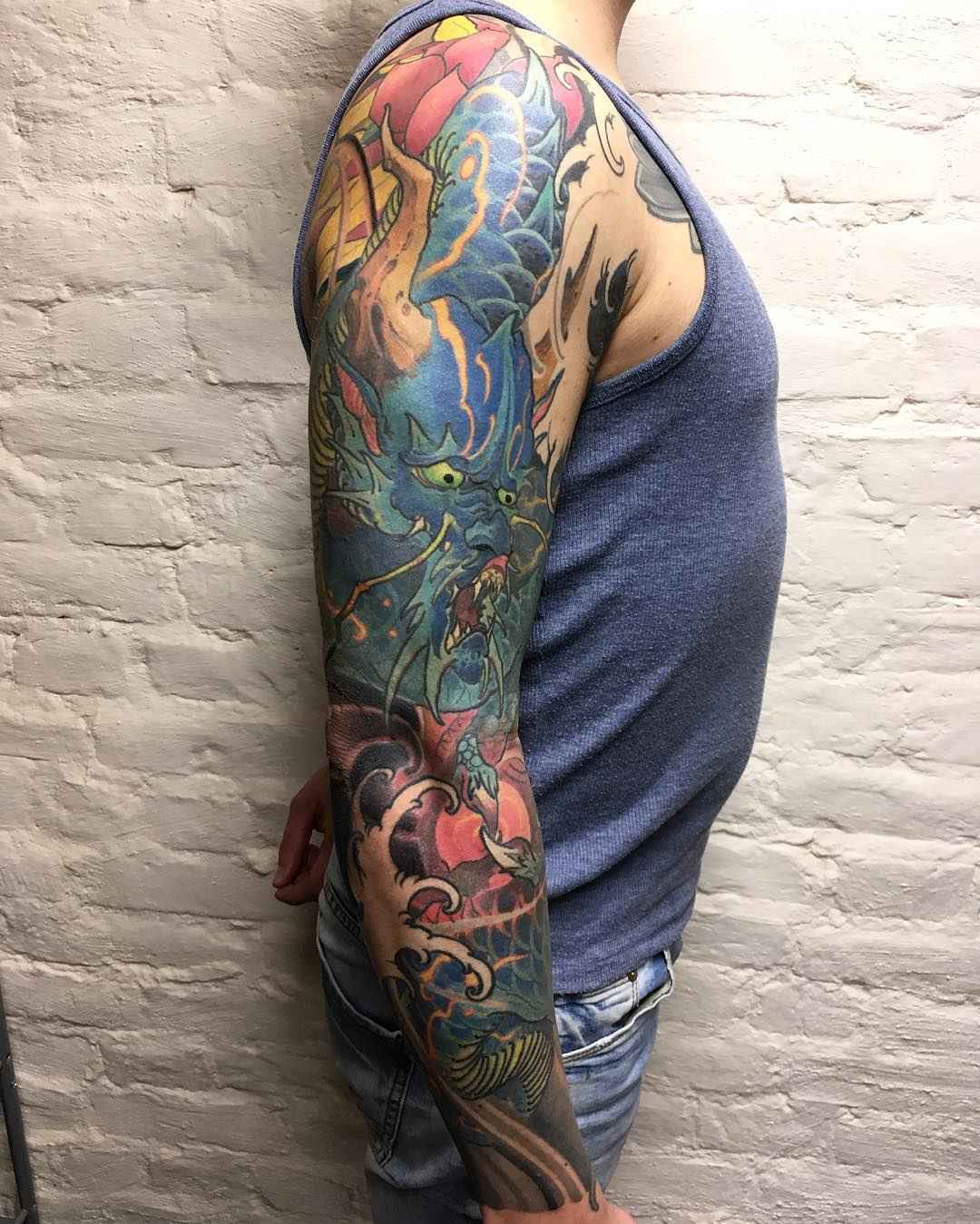 纹身艺术家Slava Fil Filitov，传统东方日本风格彩色纹身 | 沙皇彼得格勒，俄罗斯