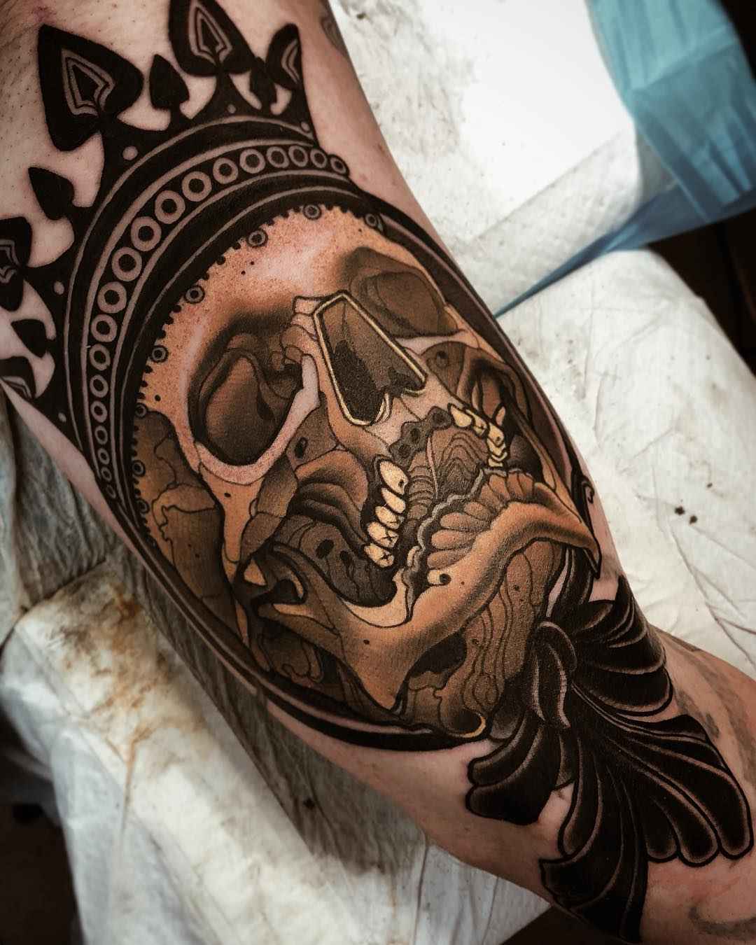 Neo traditional tattoo by Jacob J Gardner iNKPPL