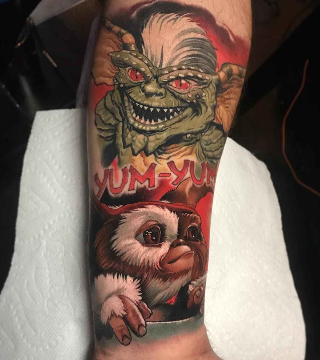 Tattoo artist Paul Marino , authors style color portrait realistic tattoo | USA