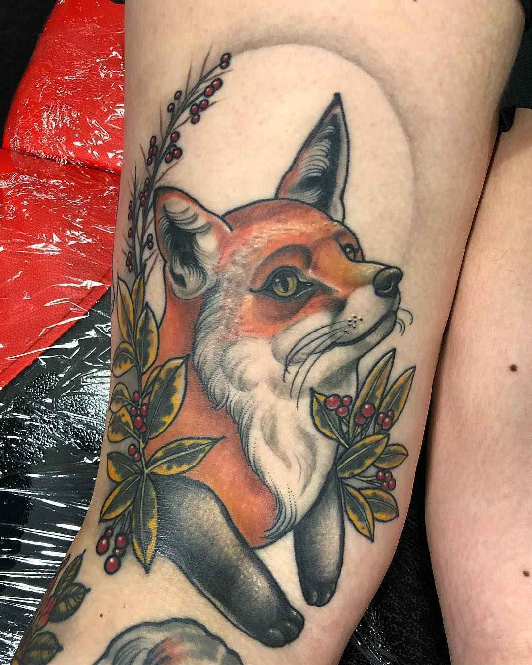 Neo Japanese fox tattoo