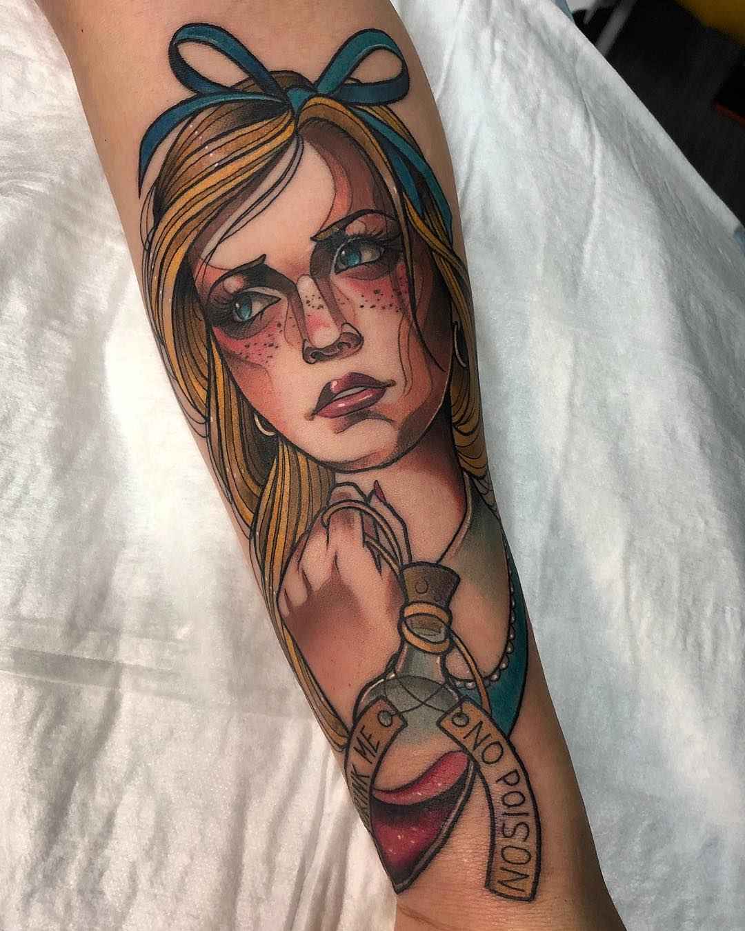 Tattoo艺术家Raquel Escudero，色彩新传统电影纹身 | 西班牙