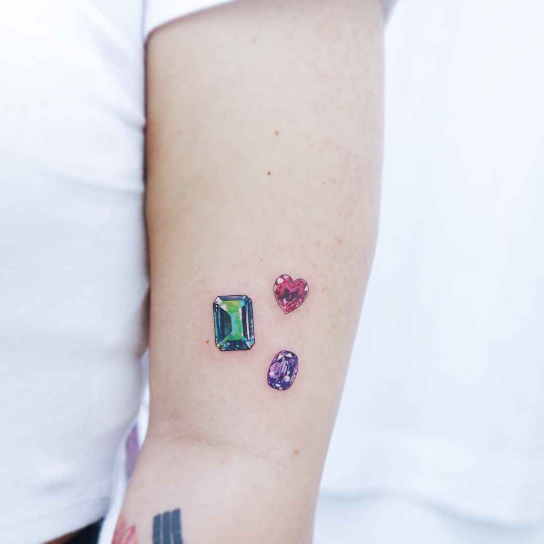 HeartShaped Emerald Tattoo by xisoink  Tattoogridnet