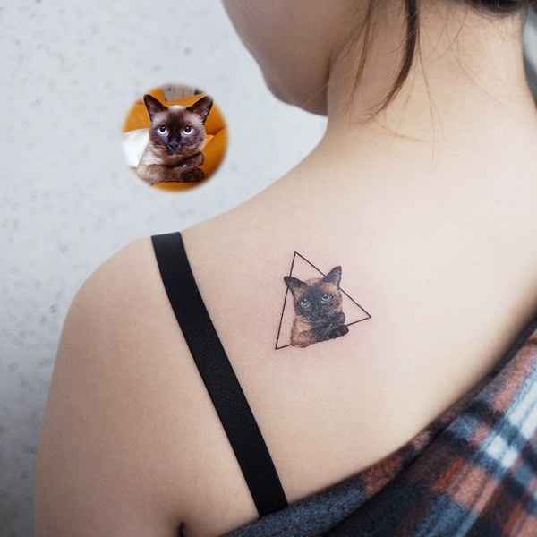 Tattoo artist Yammy, color and black and grey minimalistic pets tattoo | Seoul, Korea