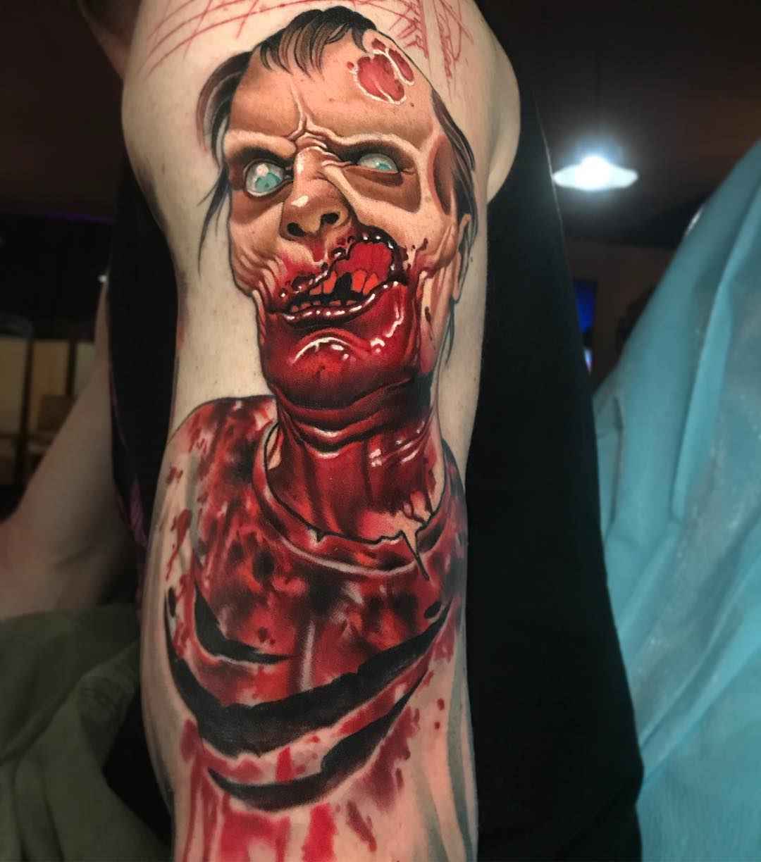 Tattoo artist Paul Marino , authors style color portrait realistic tattoo | USA