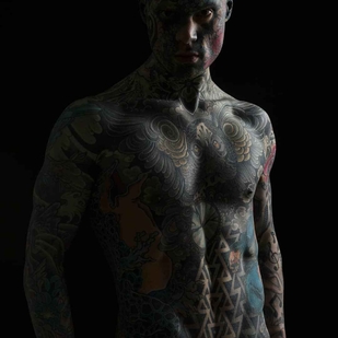 🔥 Hot photos, model's portfolio  #19009 Tattoo model Sylvain Hélaine