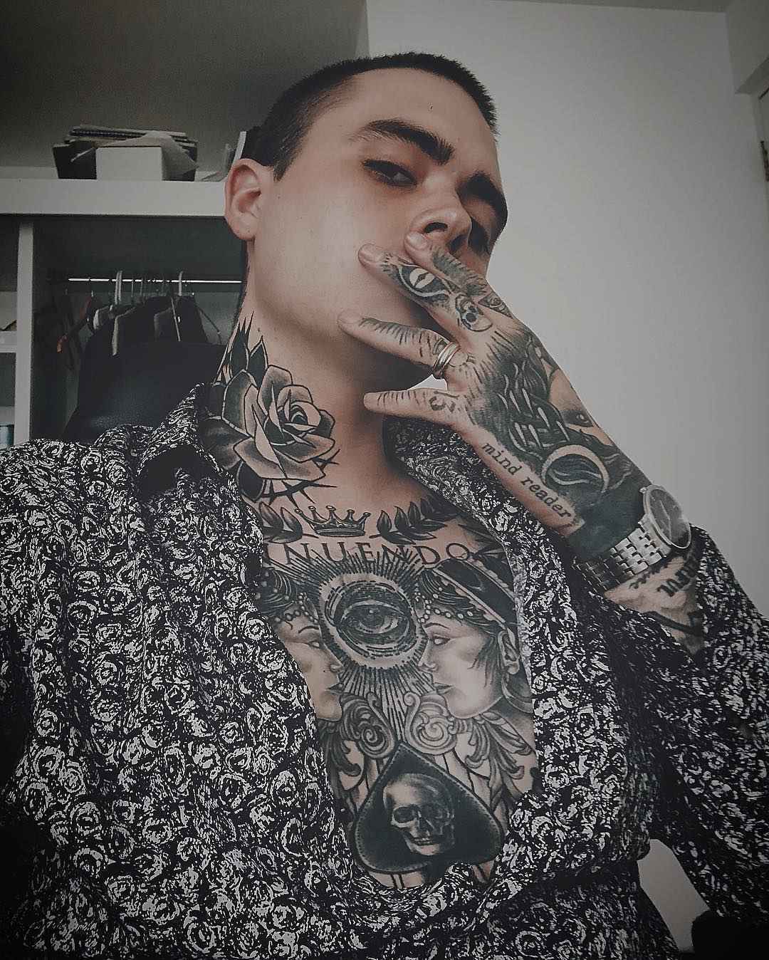 纹身模特约瑟·普拉格，男性另类摄影模特，纹身男子 | 美国