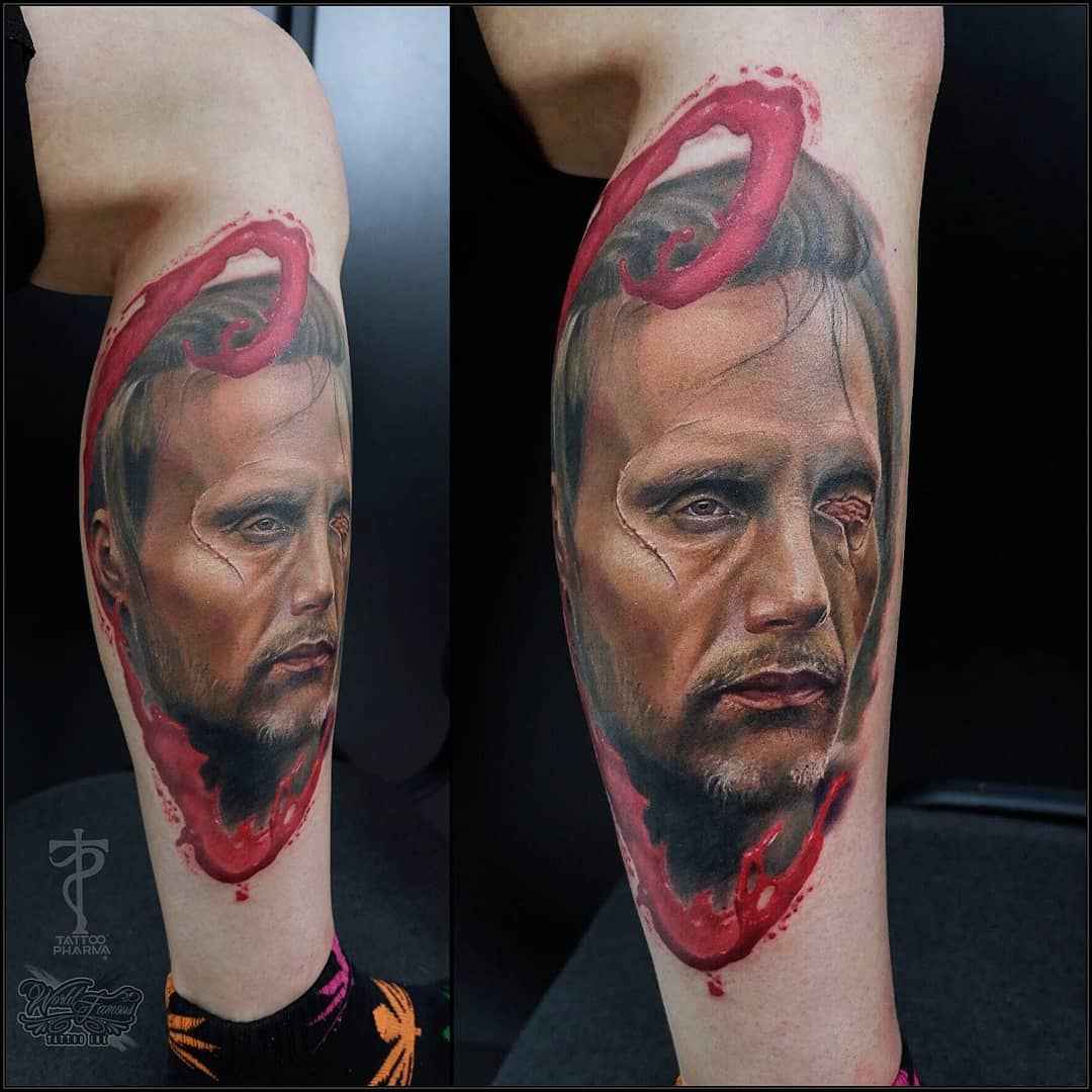 Tattoo艺术家Alexandr Litvinov，彩色与黑白 tattoo 真实感，生物机械 tattoo | 俄罗斯