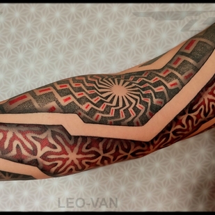 Male Color Ornamental tattoo on Sleeve #68045 | Tattoo Artist Ioann Leo ( LEO-VAN )