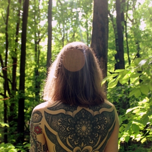 Female  Geometric tattoo on Back #68046 | Tattoo Artist Ioann Leo ( LEO-VAN )