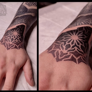 Male Black Ornamental tattoo on Wrist #68050 | Tattoo Artist Ioann Leo ( LEO-VAN )