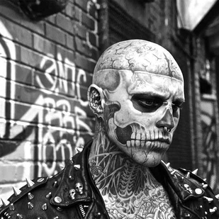 🔥 Hot photos, model's portfolio  #915 Tattoo model Rick «Zombie boy» Genest
