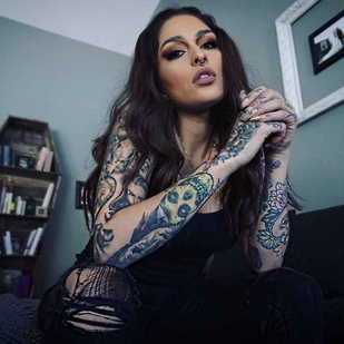 🔥 Hot photos, model's portfolio  #769 Tattoo model Lora Arellano