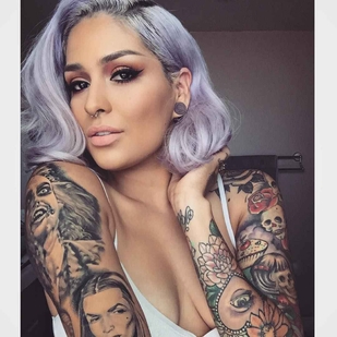 🔥 Hot photos, model's portfolio  #803 Tattoo model Lora Arellano