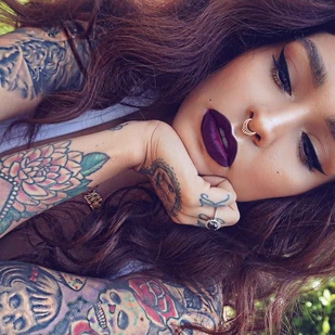 🔥 Hot photos, model's portfolio  #774 Tattoo model Lora Arellano