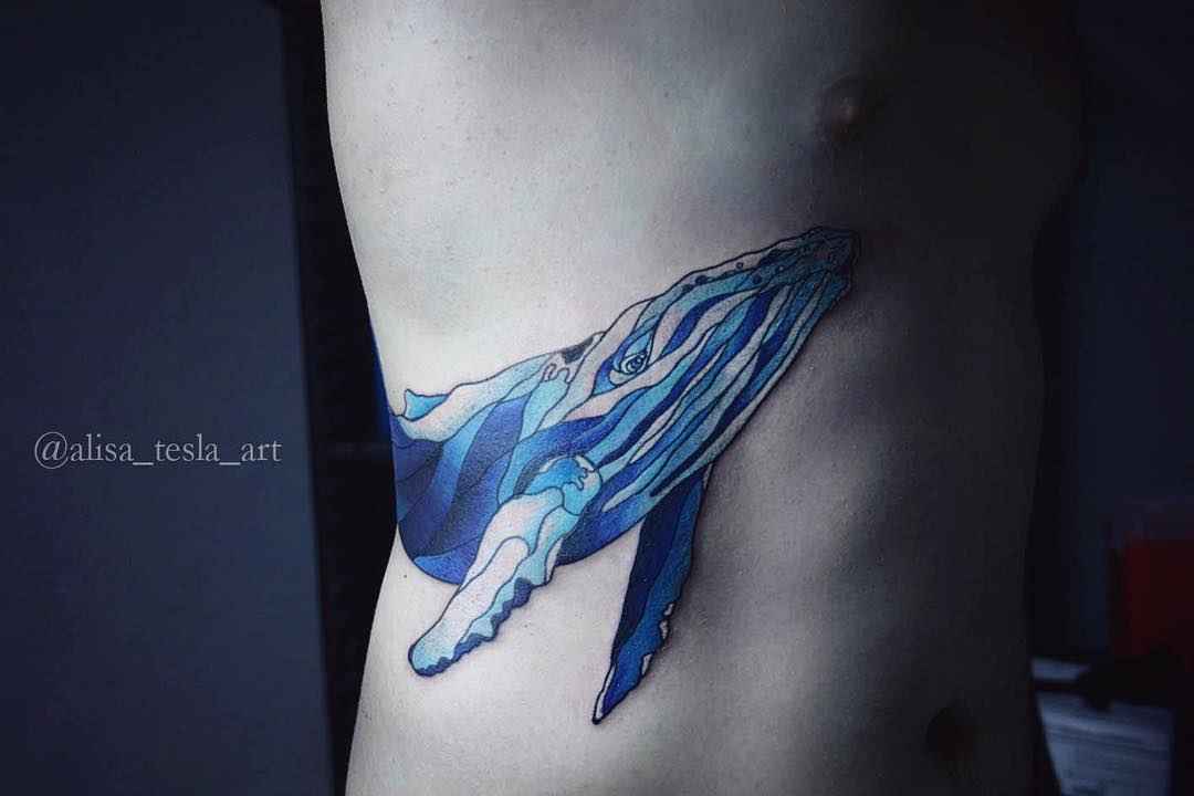 тату мастер Alisa Tesla цветные татуировки акварель графика Санкт-Петербург | Tattoo artist Alisa Tesla color tattoo watercolor graphic