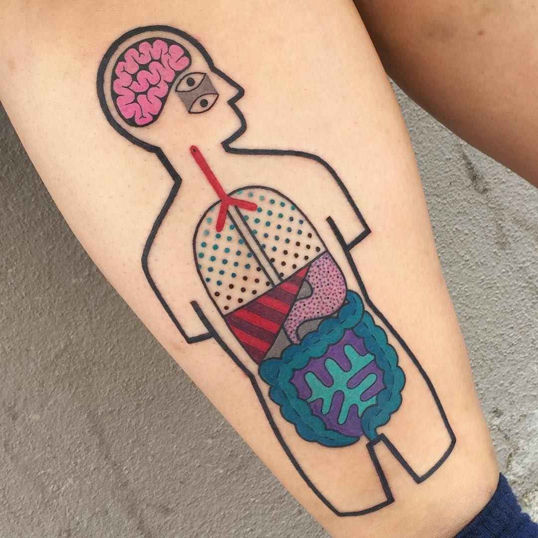 тату мастер Winston Whale цветные абстрактные татуировки | tattoo artist Winston Whale colour abstract tattoo