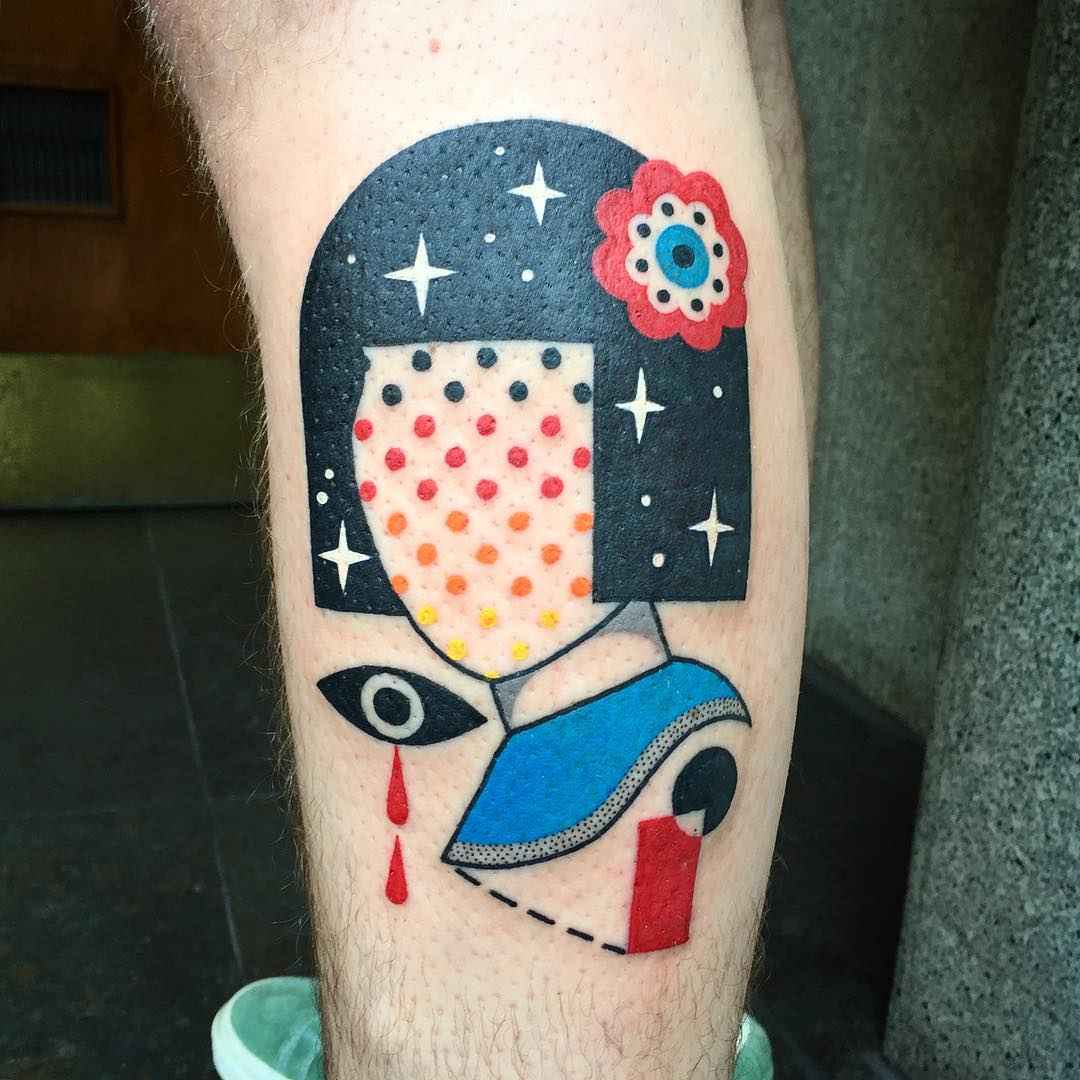 тату мастер Winston Whale цветные абстрактные татуировки | tattoo artist Winston Whale colour abstract tattoo