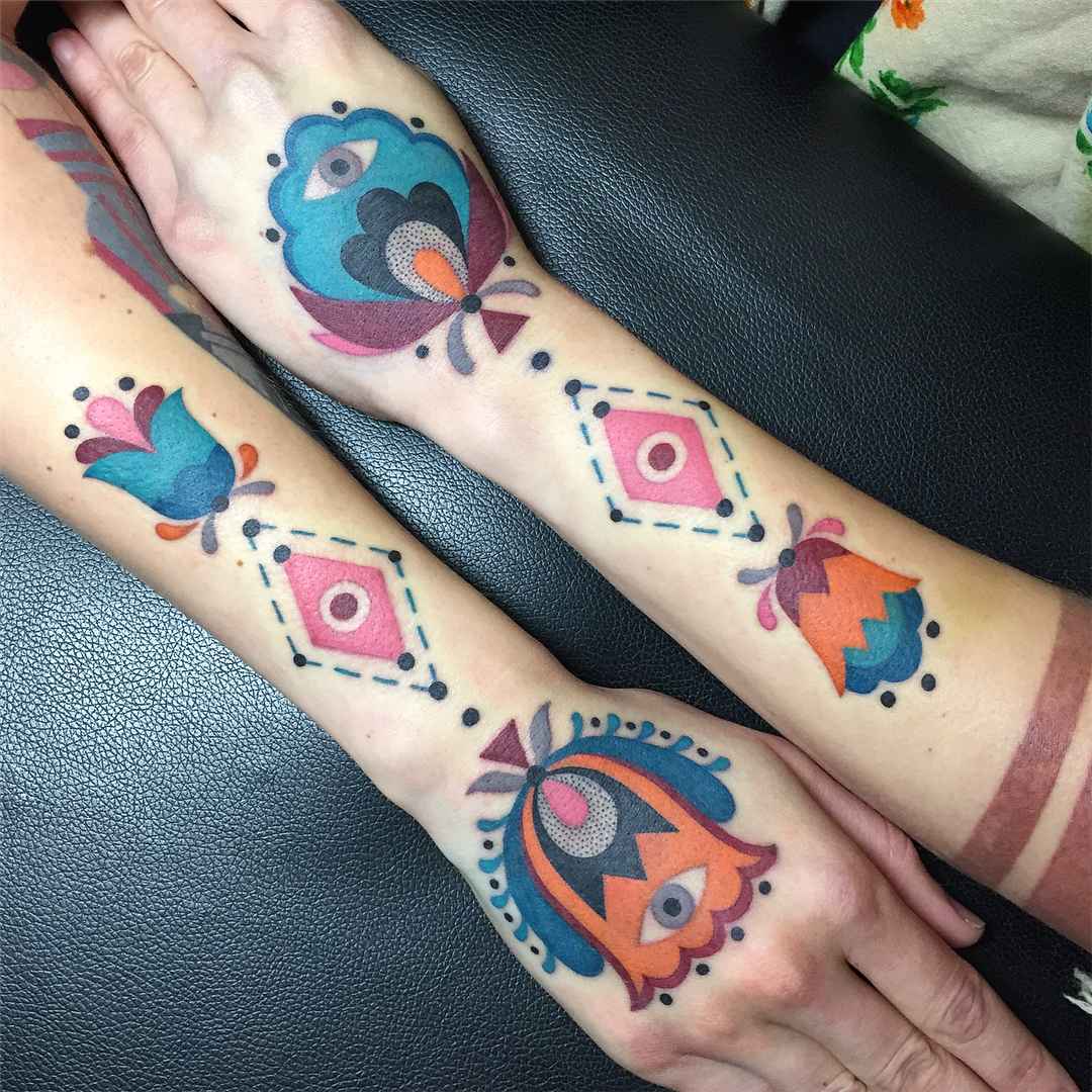 тату мастер Winston Whale цветные абстрактные татуировки | tattoo artist Winston Whale colour abstract tattoo