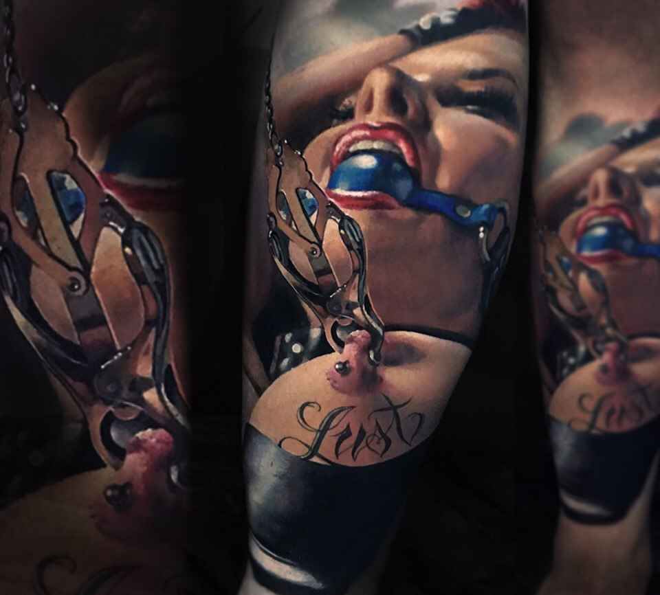 纹身艺术家 Valentina Ryabova 色彩写实纹身，恐怖，肖像 | Tattoo artist Valentina Ryabova color realistic tattoo, realism, horror, potrait