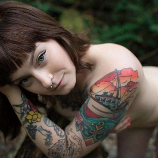 🔥 Hot photos, model's portfolio  #21004 Tattoo model Ceres Suicide